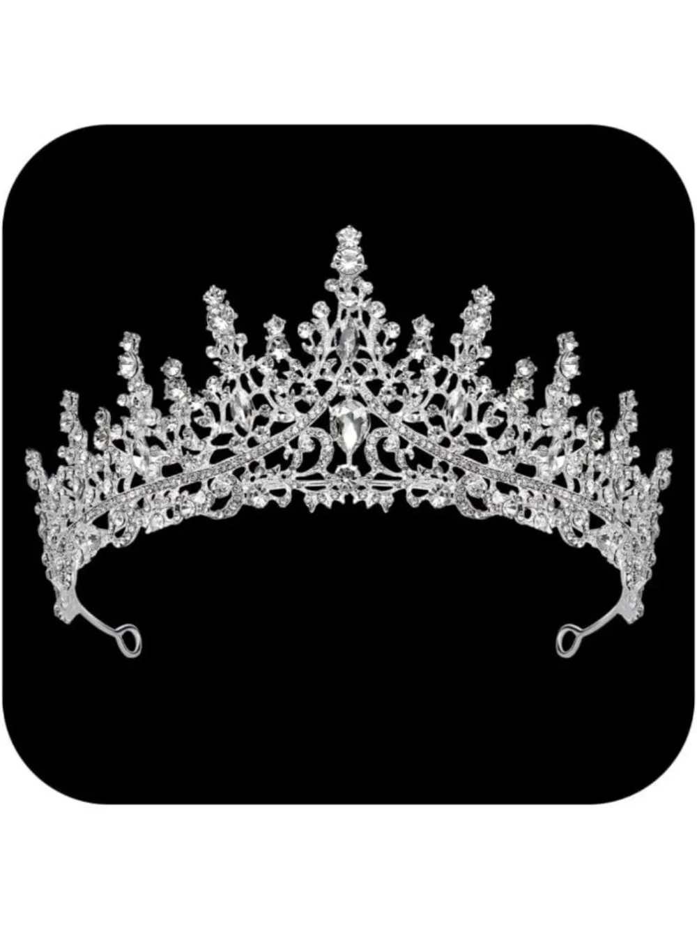 Elegant Crystal Wedding Tiara - Royal Crown Headband, Rhinestone Hair Accessory